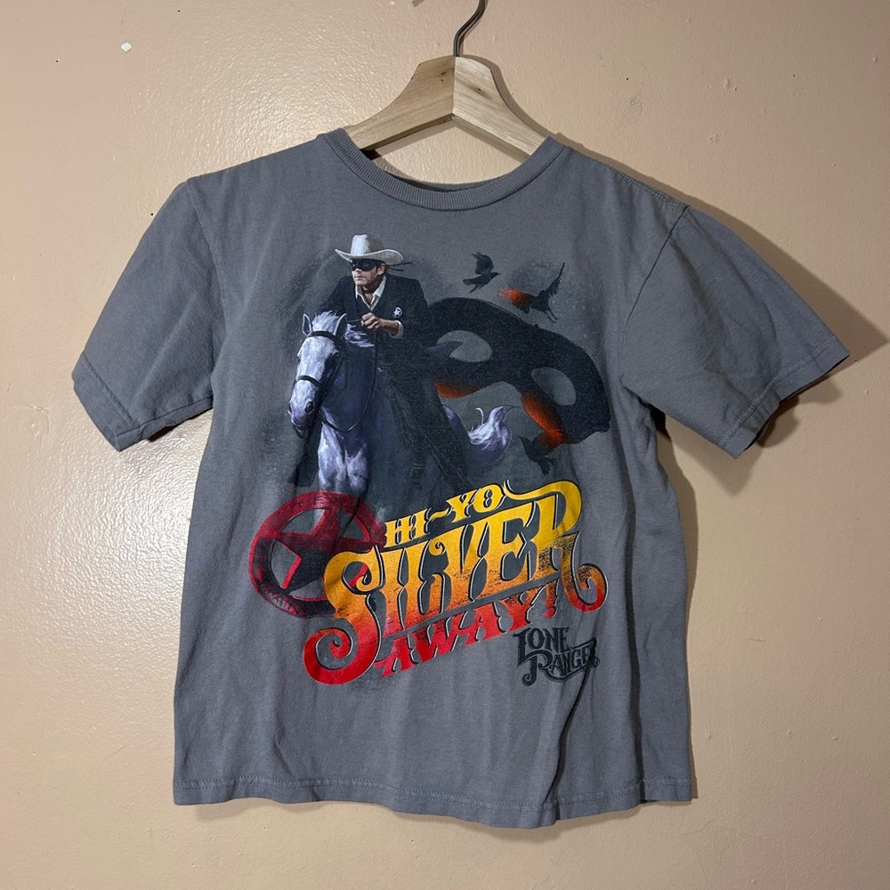 Disney Store The Lone Ranger “Hi-Yo Silver Away!” Graphic T-Shirt Kids Size 7-8